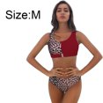 thumbnail image 2 of Women's High Waist Leopard Bikini Buckle Front Two Piece Cheetah Swimsuit, 2 of 5