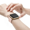 thumbnail image 5 of WFEAGL Genuine Leather iwatch Band for iWatch Series 38mm 40mm 41mm Pink sand/Gold, 5 of 10