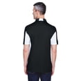 thumbnail image 2 of Harriton Men's Side Blocked Micro-Piqué Polo - BLACK/ WHITE - M, 2 of 2