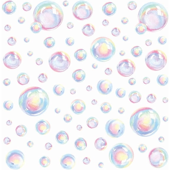 4-Sheet 164PC Bubbles Wall Decals, Colorful Bubble Wall Stickers,Under the Sea Birthday Party Decorations for Kids' Rooms and Bathrooms, Mermaid-Themed Party