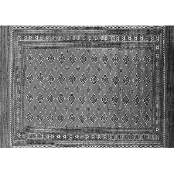 Ahgly Company Indoor Rectangle Oriental Gray Industrial Area Rugs, 7' x 10'