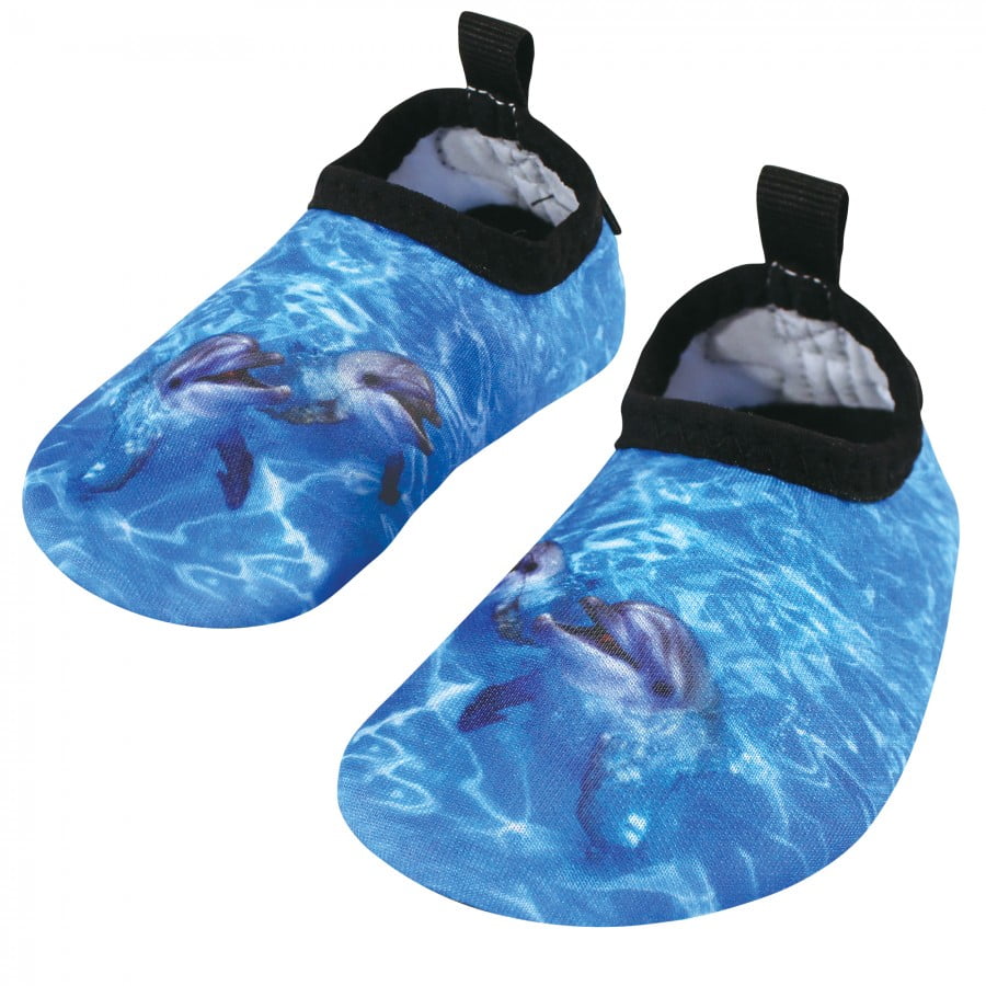 Hudson Baby Infant and Toddler Water Shoes for Sports, Yoga, Beach and Outdoors, Dolphins, 8 Toddler