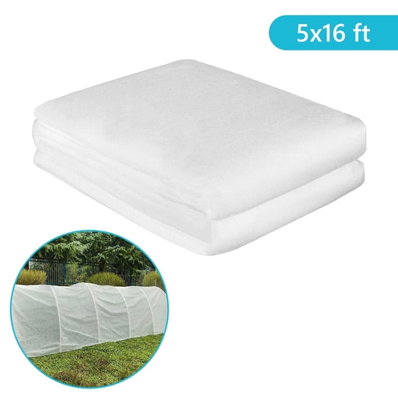 Hengbo Plant Covers Frost Blankets 5 x 16 ft Plant Frost Protection Covers Floating Row Cover for Outdoor Plants White