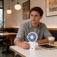 thumbnail image 1 of EGNMCR Home Appliances Mini Fan USB Rechargeable Portable Handheld Fan Plastic Fan, 1 of 6