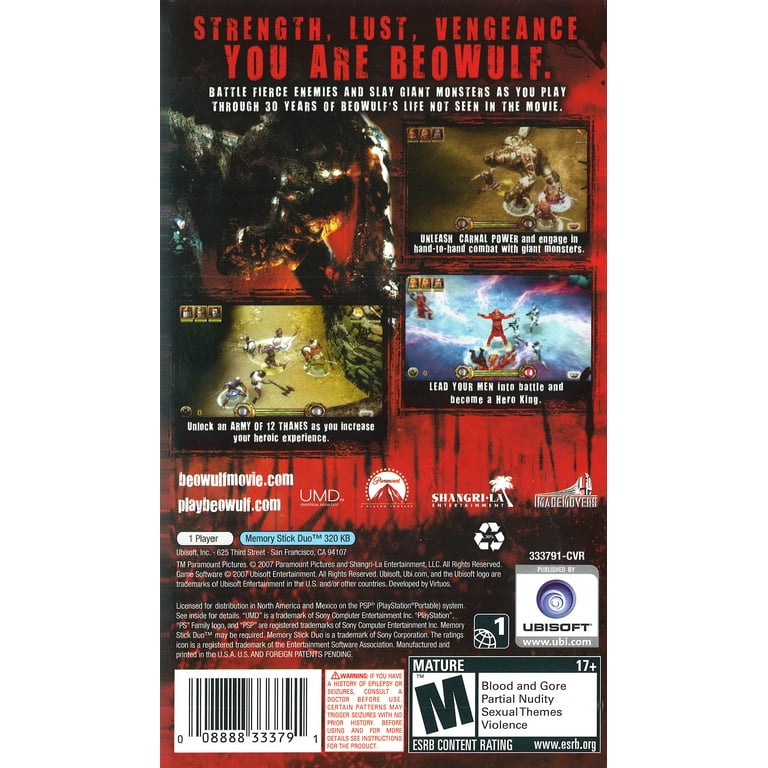 【中古】「非常に良い」Beowulf the Game (輸入版) PSP Beowulf The Game Sony PSP - Walmart.com