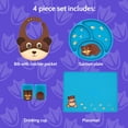 thumbnail image 2 of Silly Goose Silicone Baby Feeding Set with Cute Bib, Suction Divided Plate, Open Top Cup, and Travel Placemat, Cute Bear Design, Baby Led Weaning Supplies for Babies and Toddlers, Dishwasher Friendly, 2 of 7