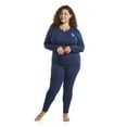 thumbnail image 6 of U.S. Polo Assn. Women's Ribbed Henley Long Underwear Thermal Set, 2-Piece Set, Sizes S-3X, 6 of 9