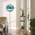 thumbnail image 2 of 10 In Digital Battery Operated Wall Clock-Silent Non-Ticking-Vintage Round ，Beach Themed-Rustic Coastal Nautical , Decorative for Home, 2 of 8