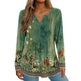 thumbnail image 5 of Zeagoo Shirts for Women 2025 Trendy Long Sleeve Tops Pleated Boho Blouses Business Casual Work Tunic Tee Tshirts, 5 of 7