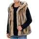 thumbnail image 2 of Ceisia Men's Loose Fit Faux Fur Hooded Vest with Vertical Stripe Texture Gift, 2 of 9