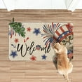 thumbnail image 2 of 4th of July Door Mat 30 X 17 Inch Independence Day Cat Doormat Indoor Outdoor Entrance Floor Mat Non Slip Patriotic Memorial Day Home Decor Rubber Welcome Mats, 2 of 6