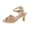 Khaki, variant on Heel Platform Sandals Toe Loop Adjustable Ankle Strap 7cm Heel Summer Party Dress Shoes