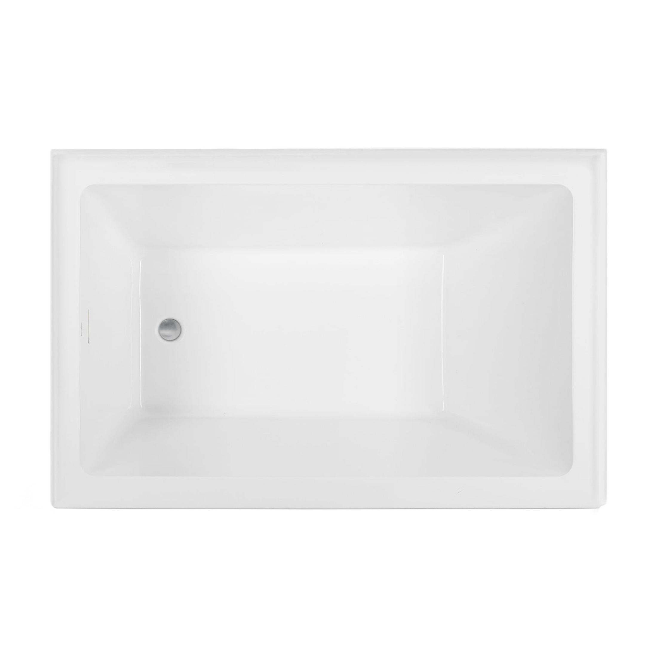 Voltaire 48 x 32 Skirted Left Drain Soaking Apron Bathtub in Glossy White with Integrated Overflow, Drain Included