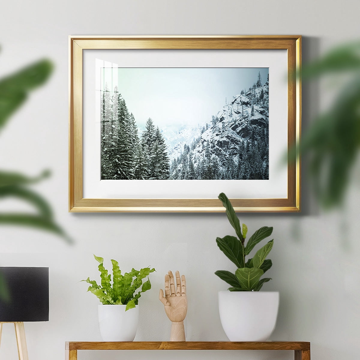Snowfall in Cascadia II V1 Premium Framed Print - Ready to Hang