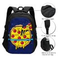 thumbnail image 3 of Disketp PLANETA EN FORMA DE PIZZA Travel Laptop Backpack, Laptops Backpack with USB Charging Port, Water Resistant Computer Bag Gift for Men & Women, 3 of 7