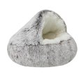 thumbnail image 1 of Cama cueva para gatos y perros pequeña y mediana color café jaspe tamaño pequeño diámetro 40 cm espacio acogedor interior acolchado base antideslizant, 1 of 7
