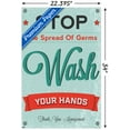 thumbnail image 3 of Stop The Spread of Germs - Wash Your Hands Wall Poster with Push Pins, 22.375" x 34", 3 of 6