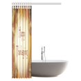 thumbnail image 2 of ABPHQTO Happy Thanksgiving Day Paneles de madera rústica Tela Baño Decoración Cortina de ducha Set con ganchos 120x180 cm, 2 of 2