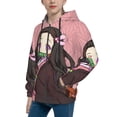 thumbnail image 7 of Kamado Nezuko Youth Sweatshirt 3D Printed Hoodie Activewear Teenager Winter Full-Zip Drawstring Jacket Coats Active Pullover Hooded Blouse For Boys Girls Medium, 7 of 7