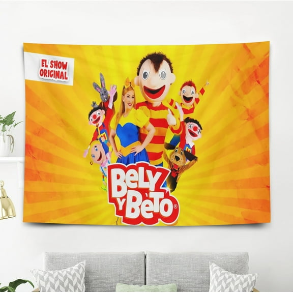 Tapestry for Bely y Beto Bedroom Dorm wall hanging Funny Poster Backgrounds Banner Party Wall Art Decorations Kids Girls Teens Gifts Cute 40×60 inch