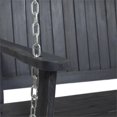 thumbnail image 2 of Afuera Living Modern / Contemporary Outdoor Aacia Wood Porch Swing in Dark Gray, 2 of 11