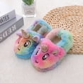 thumbnail image 4 of 1 par de pantuflas con adornos de unicornio, zapatos cálidos de invierno, adorables pantuflas para niños, 4 of 8