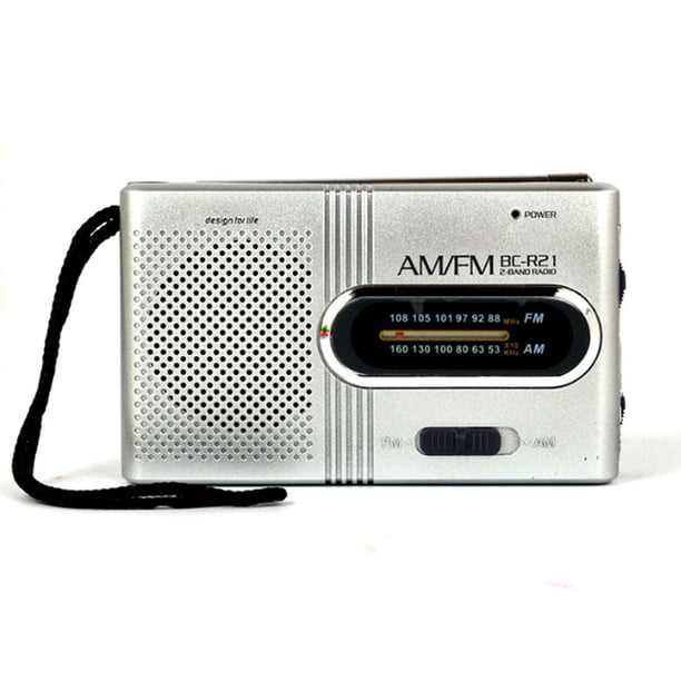 Radio Portátil AM/FM De Bolsillo - Antena Telescópica, Altavoz Grande, Para Personas Mayores (Negro)