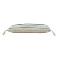 thumbnail image 3 of Laddha Home Designs Hand Stitched Striped Cotton Lumbar Pillow Cover - 36" - White and Blue, 3 of 8