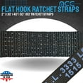 thumbnail image 4 of Mega Cargo Control USA 2 Pack Heavy Duty 2" x 60' Ratchet Strap Flat Hook Flatbed Truck Farm Tie Down, 4 of 5