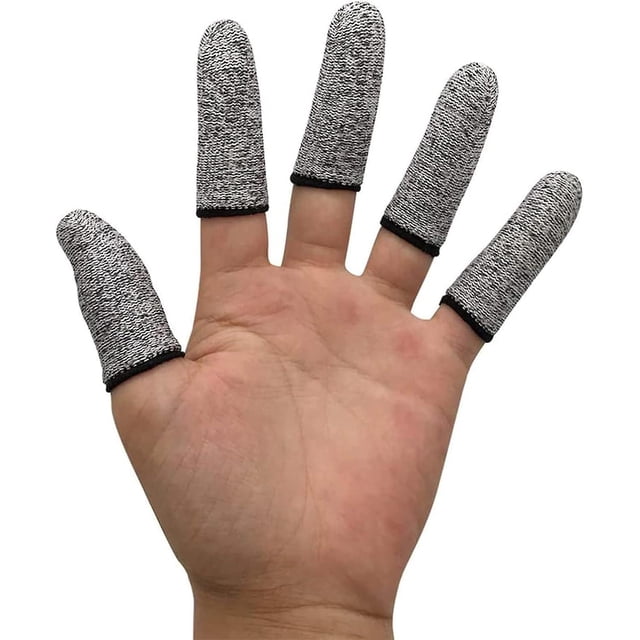 12 protectores resistentes a cortes para dedales, cubiertas para dedos para cortes, extensores de vida de guantes, protectores de dedos resistentes a cortes para cocina, trabajo, escultura