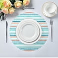 thumbnail image 5 of Coolnut Watercolor Stripe1 Round Placemats Non-Slip Table Mat Heat Resistant Placemat for Dining Table Kichen Party Table Diameter 15.4 inch Set of 4 Home Decor Gifts, 5 of 7