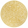 thumbnail image 2 of JONATHAN Y SANTA MONICA 5' Round Area Rug, Tela Bohemian Textured Weave Floral - Yellow/Cream, SMB100E-5R, 2 of 7