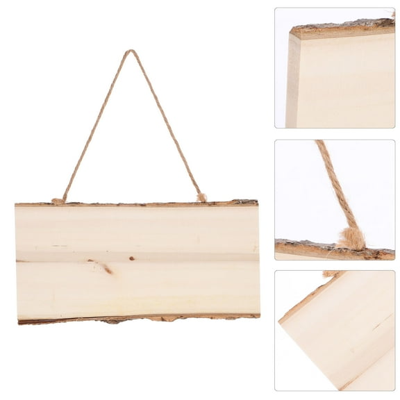 WHAMVOX Craft Wood Plank Diy Wood Plaque Decoration Hanging Wood Plaque Wood Ornament