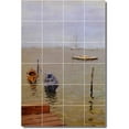 thumbnail image 1 of Ceramic Tile Mural-William Chase Waterfront Painting 430. 48" w x 72" h using (24) 12 x 12 ceramic tiles, 1 of 3