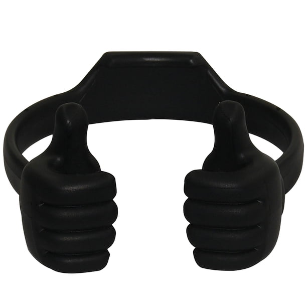 Soporte universal flexible para teléfono inteligente y tableta con pulgar WEIHJMXG negro