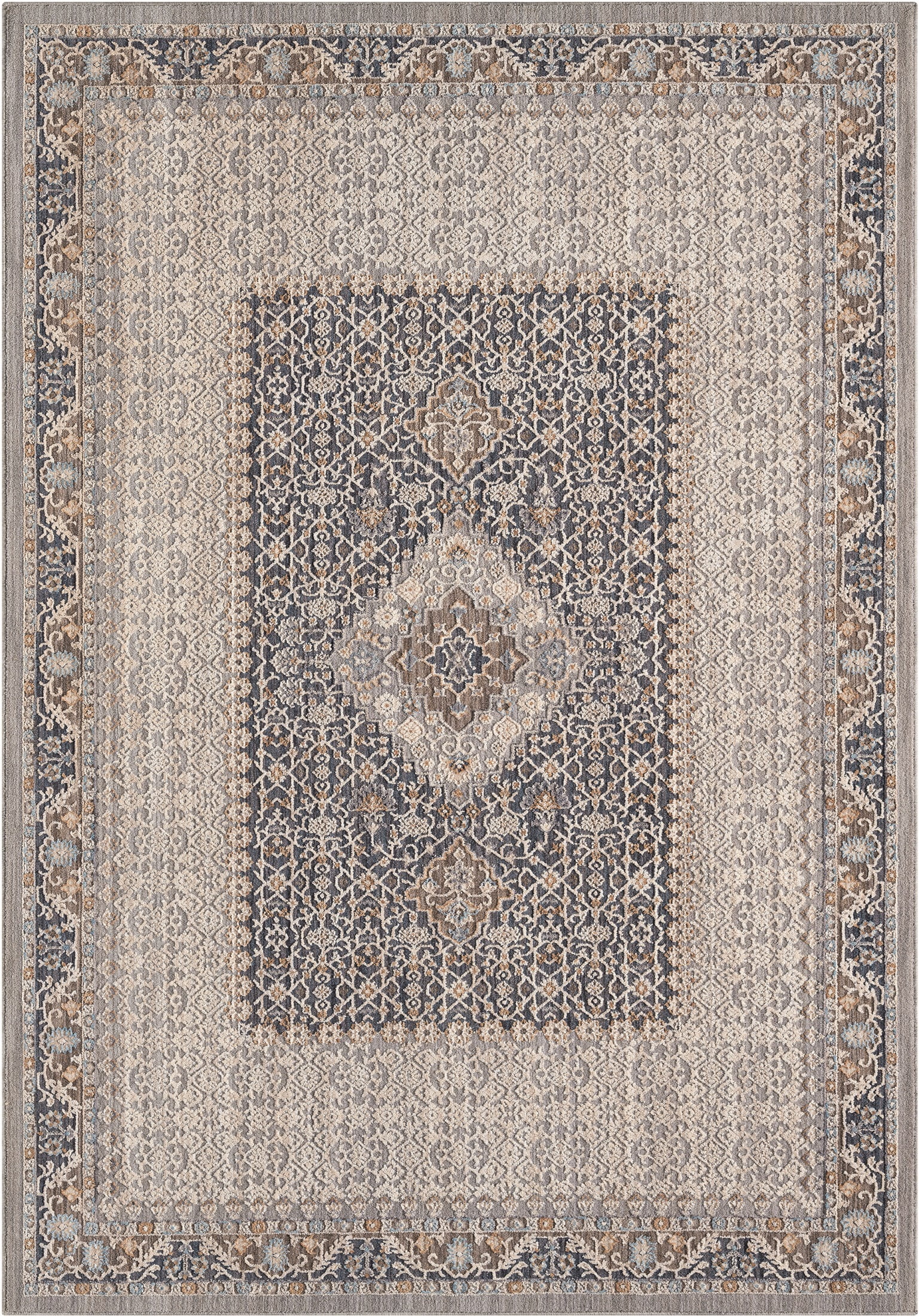 United Weavers Utopia Rosario Oriental Border Area Rug, Blue, 7'10" x 10'6"