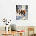 thumbnail image 2 of COMIO Vintage Framed Canvas Wall Art, Farmhouse Christmas Tree Winter Holiday Wall Decor for Living Room, Forest Painting for Bedroom, Art Prints for Office, Christmas Gifts, 2 of 4
