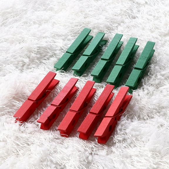 FUTUREORYY 40Pcs Clothespins Wooden Rectangular Clip for Holding Clothes Home Use 11.8 x 0.4 x 0.6 in