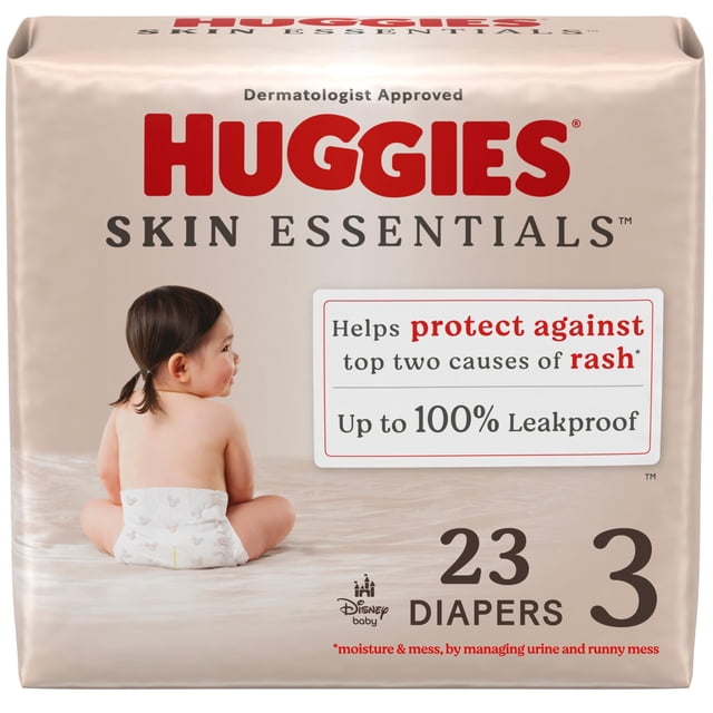 Pañales HUGGIES Skin Essentials, talla 3 (7-13 kg), 23 unidades