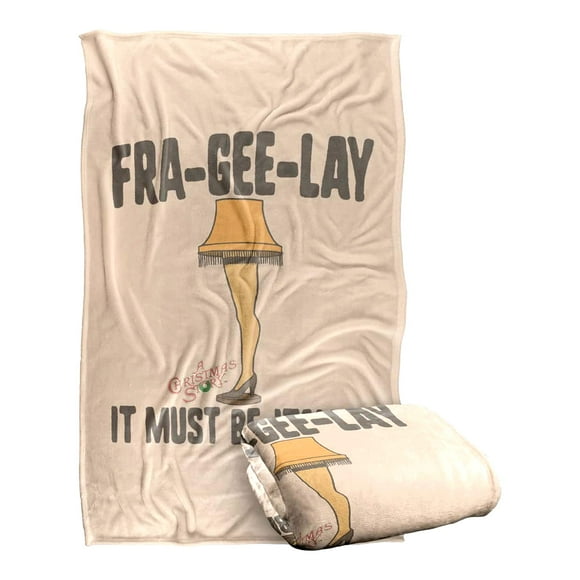 CozyGlow Silky Touch Super Soft Throw Blanket - 36"x58" Fragile Leg Lamp Design"