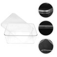 thumbnail image 5 of Storage Box Good Seal Dustproof Moisture-proof Transparent with Lid Large Capacity Oblong Rice Cereal Storage Basket Container Bread Candy Cosmetic Bi, 5 of 5