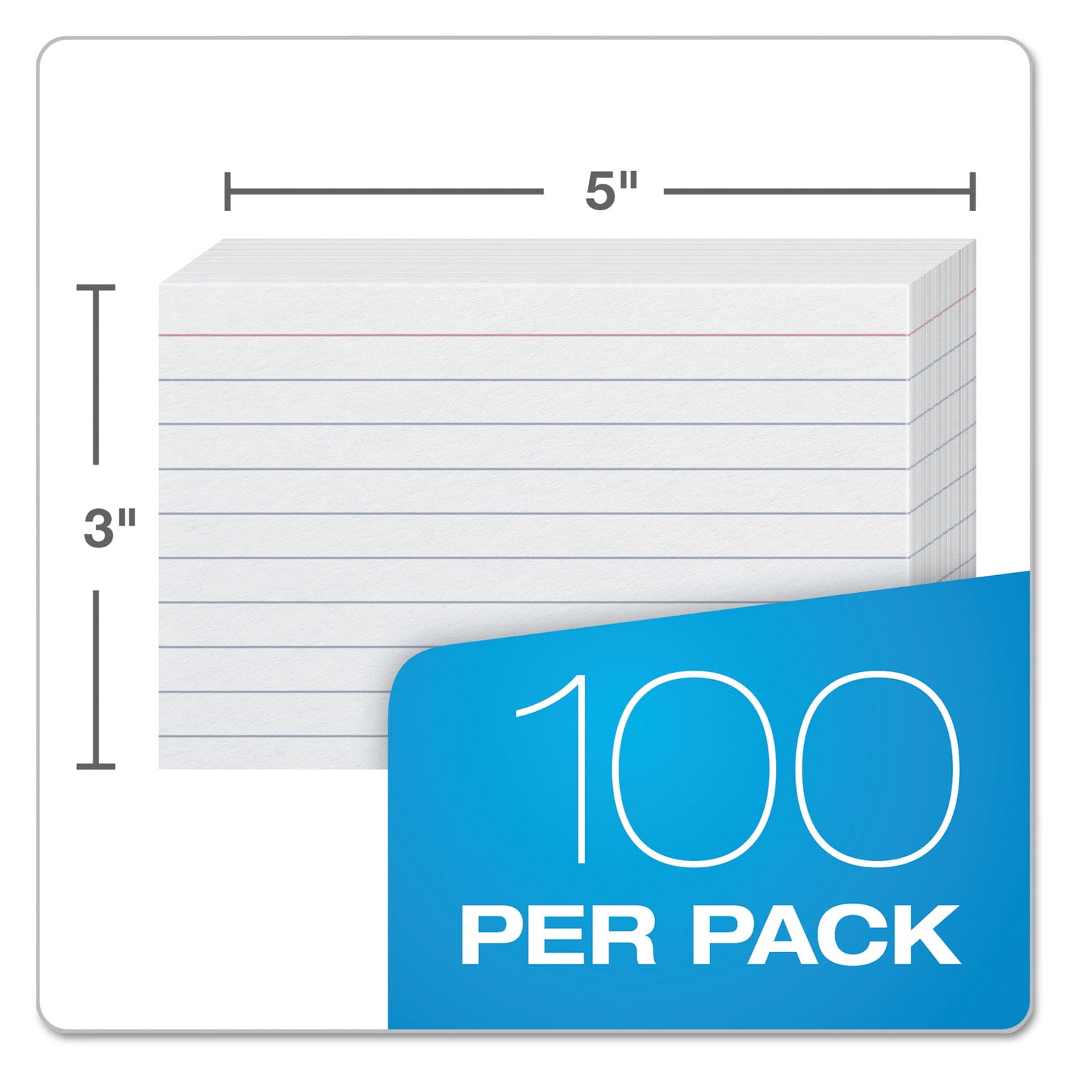 Oxford Printable Neon Index Cards, 3 x 5, Assorted, 100 per Pack