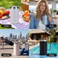 thumbnail image 5 of Ozark Trail 22oz Ceramic Lined Stainless Steel Insulated Coffee Mug with Magnetic Tritan Transparent Slider Lid, Blue, 5 of 10