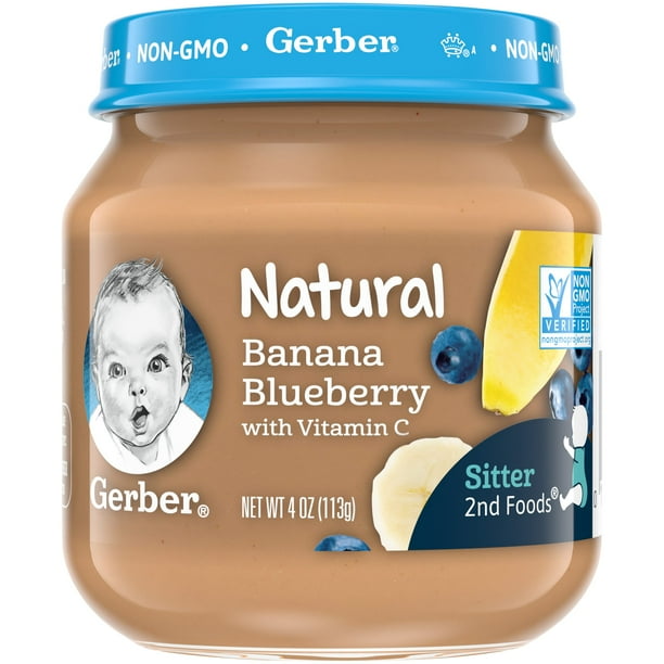 (Pack of 10) Gerber Natural Banana Blueberry with Vitamin