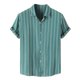 thumbnail image 1 of Camisas Para Hombre Casual Camisas casuales para hombre Camisas de playa con botones de manga corta Camisas de verano tropical (Blue, XXL), 1 of 3
