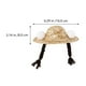 thumbnail image 4 of 1 unid mascota paja tejido sombrero trenzado sombrero decoración mascota paja sombrero mascota verano sombrero decoración, 4 of 5