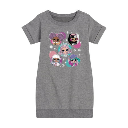 

LOL OMG - Winter Dolls - Snow Princesses Circles - Toddler & Youth Girls Fleece Dress