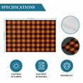 thumbnail image 6 of Black Orange Plaid Placemats Set of 8, Farmhouse Buffalo Check Gingham Placemats for Dining Table, Place Mats for Kitchen Tabletop, Waterproof Wipeable Dining Table Mats Set, 6 of 9