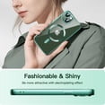 thumbnail image 7 of JETech Electroplated Case for iPhone 13 6.1-Inch, Camera Lens Full Protection, Compatible with MagSafe Wireless Charging, Shockproof Soft TPU Phone Cover (Deep Green), 7 of 7