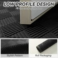 thumbnail image 3 of SIXHOME Outdoor Mat Non Slip Doormat 24"x35" Front Door Mat Outside Absorbent Rubber Welcome Mat Low Profile Dirt Trapper Indoor Outdoor Doormat Thicken Crosshatch Entryway Rug Floor Mat Black, 3 of 7